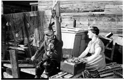 Helen Creighton and Edmund Henneberry, Devil's Island c.1950