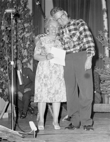 Helen Creighton and Wilmot MacDonald, Miramichi Folk Song Festival, 1961