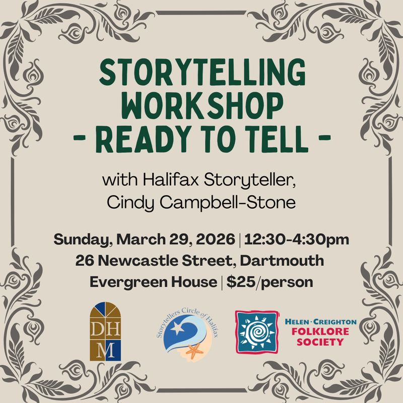 Storytelling Workshop at the Dartmouth Heritage Museum, NS